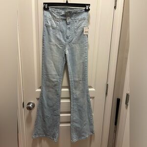 Free People Light Wash Flare Jeans